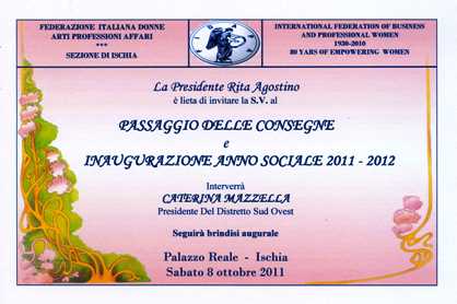 INVITO INAUGURAZIONE ANNO SOCIALE 2011-2012